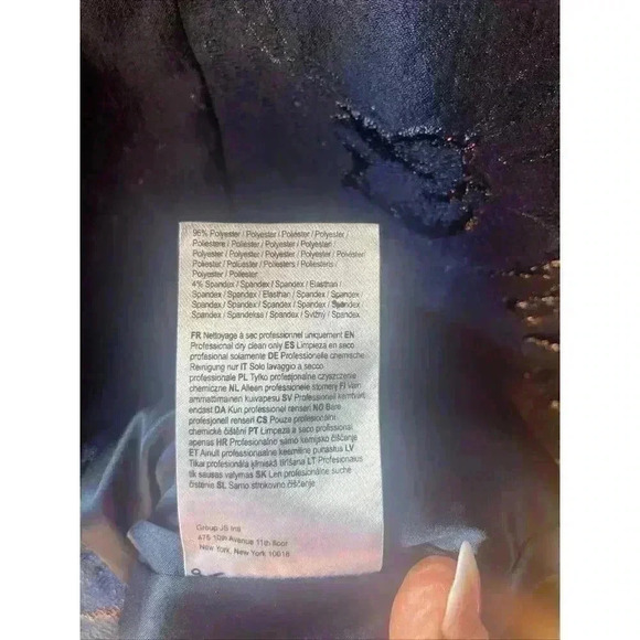 New Monique Lhuillier Cocktail Dress Off-The-Shoulder Bow Metallic Floral Size 8 - Picture 12 of 13